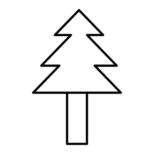 Árbol Navidad Icono Vector Ilustración — Vector de stock