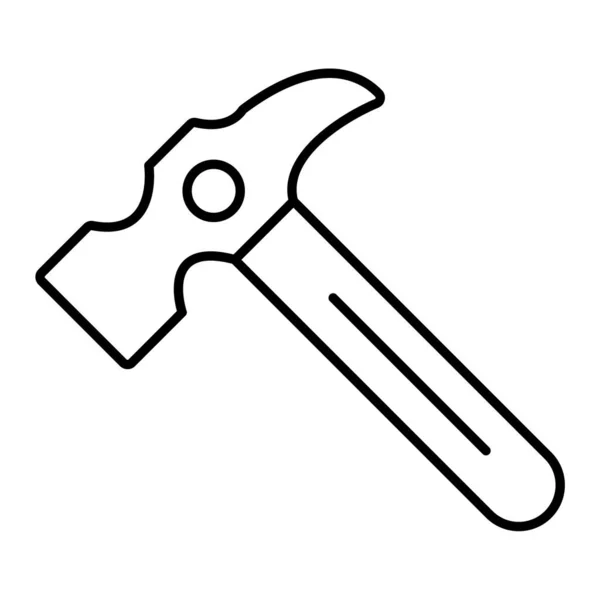 Ikona Kladiva Obrys Vektorové Ilustrace Klíče Izolovaný Symbol Obrysu — Stockový vektor