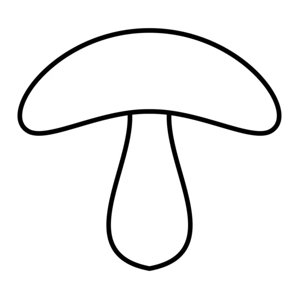 蘑菇图标 白色背景上孤立的黑色矢量线的概要说明 — 图库矢量图片