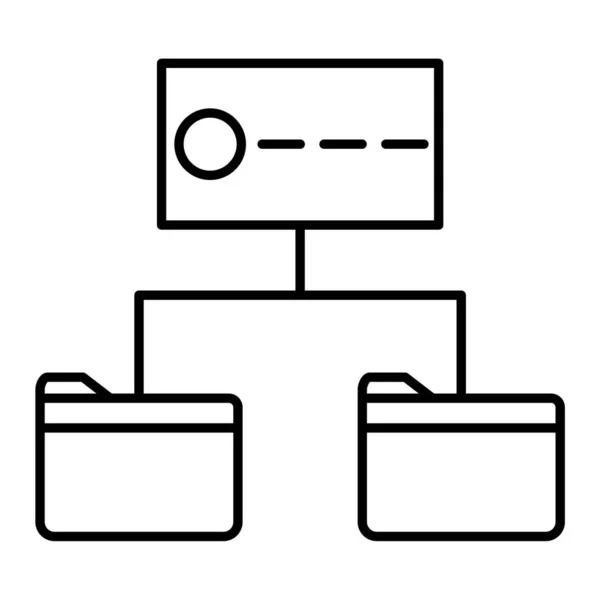 Línea Almacenamiento Datos Icono Vector Ilustración Diseño — Vector de stock