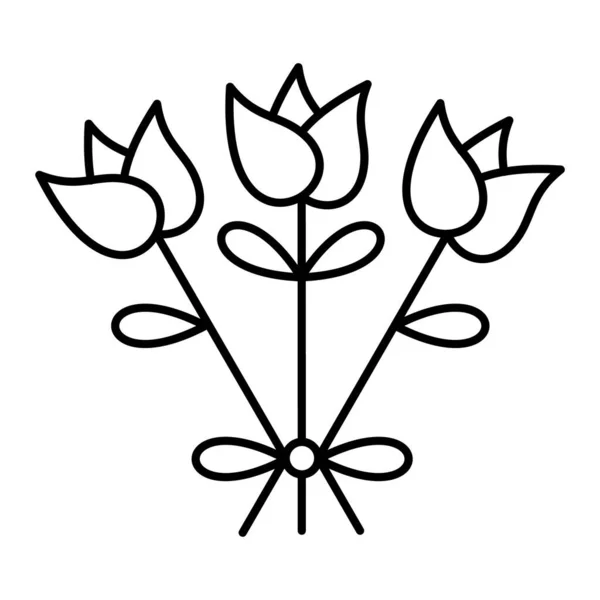 Икона Цветов Векторная Иллюстрация Садовых Цветов — стоковый вектор