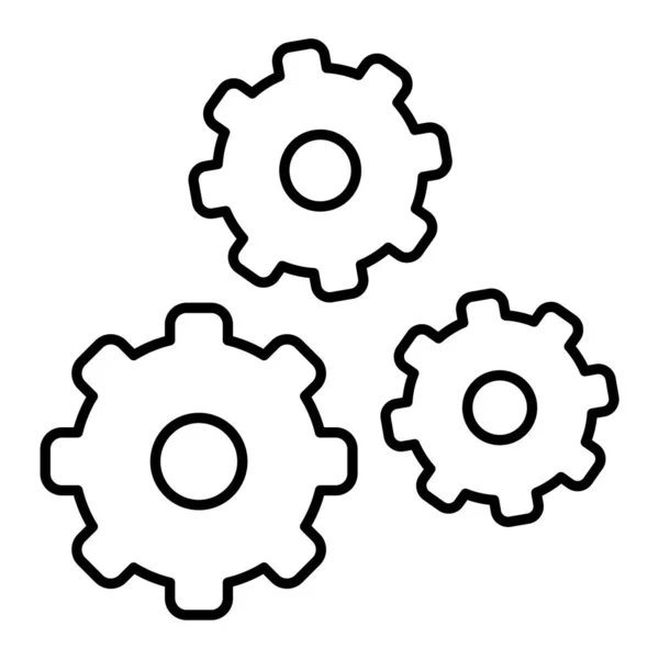 Gears Icon Vector Illustration — Stock Vector