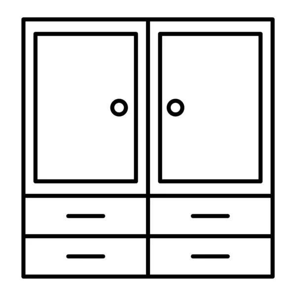 Kleiderschrank Web Symbol Einfache Illustration — Stockvektor