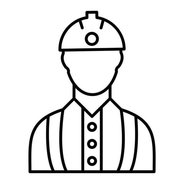 Інженер Вектор Значок Значка Ізольована Символьна Ілюстрація Контуру — стоковий вектор