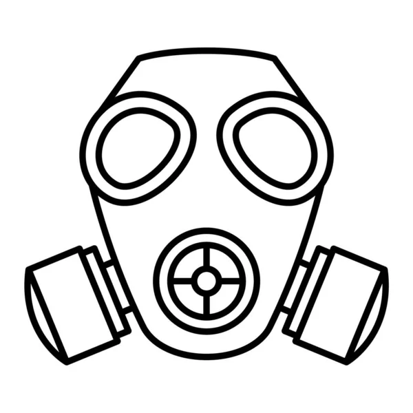 Gas Mask Icon Outline Illustration Respirator Vector Icons Web — ストックベクタ