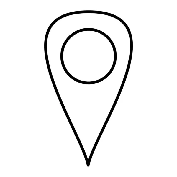 Mapa Pin Icono Vector Ilustración — Vector de stock