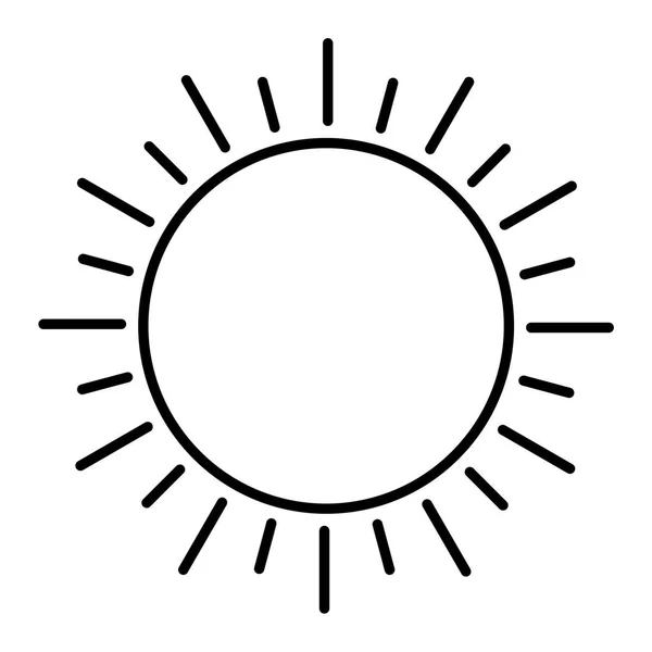 Значок Сонця Проста Ілюстрація Погодних Векторних Піктограм Інтернету — стоковий вектор
