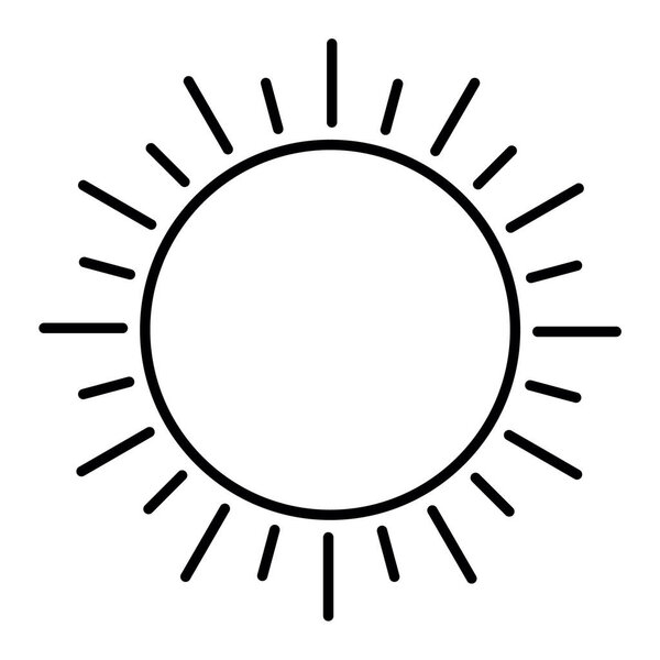 sun icon. simple illustration of weather vector icons for web