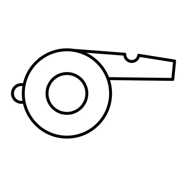 Visselikonen Symbol För Sportutrustning Skissera Stildesign Vektor Illustration — Stock vektor