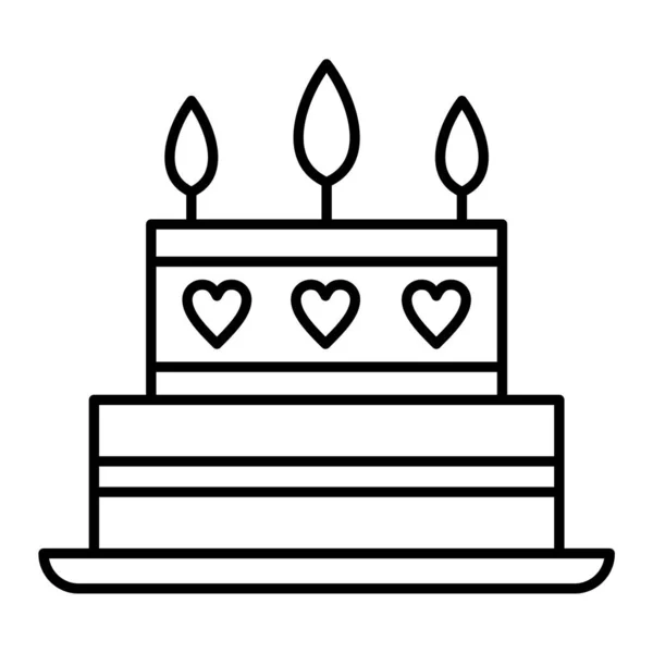 Торт Свечами Дизайн Векторной Иллюстрации Свечей — стоковый вектор