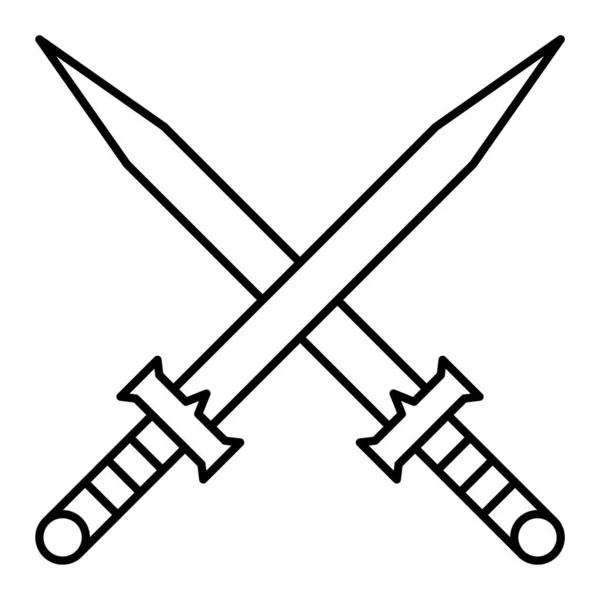 Ícone Espadas Ilustração Vetorial — Vetor de Stock
