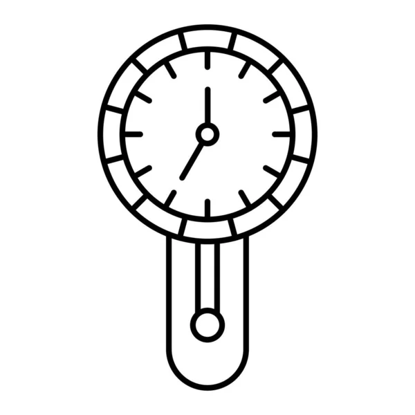 Icona Dell Orologio Contorno Illustrazione Vettoriale Cronometro Isolato Sfondo Bianco — Vettoriale Stock