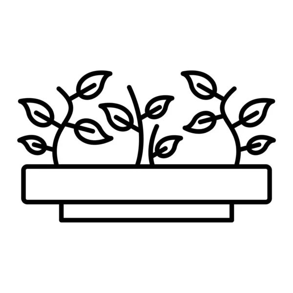 Planten Met Bladeren Boom Vector Illustratie Ontwerp — Stockvector