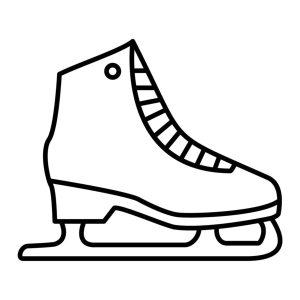 아이스 스케이트 아이콘 스포츠 그림을 선으로 뇌졸중을 유발하는 — 스톡 벡터
