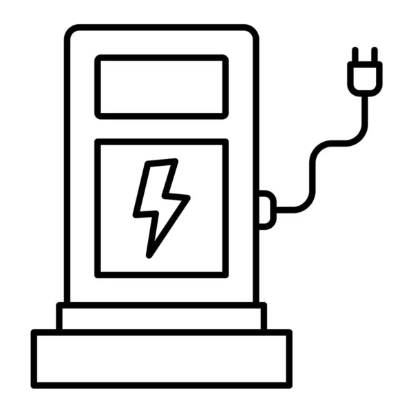 Icône Batterie Voiture Illustration Contour Des Icônes Vectorielles Charge Électrique — Image vectorielle