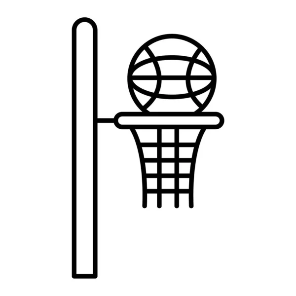 Icono Pelota Baloncesto Contorno Deporte Fútbol Vector Símbolo Para Diseño — Vector de stock