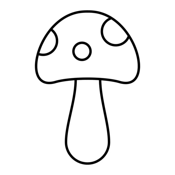 Icône Champignon Illustration Contour Des Icônes Vectorielles Noires Pour Web — Image vectorielle