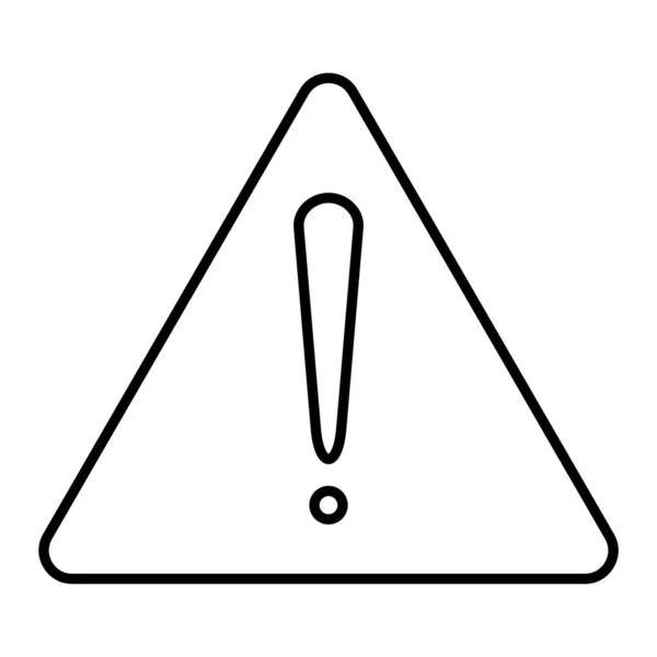 Icône Point Exclamation Contour Symbole Avertissement Illustration Vectorielle — Image vectorielle