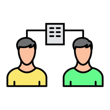 İş insanları simgesinin vektör illüstrasyonu