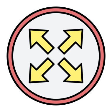 ok simgesi vektör illüstrasyonu