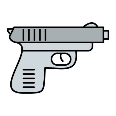 Silah ikonu. vektör illüstrasyonu