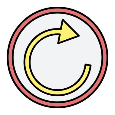 Ok işareti simgesi. yön sembolü  