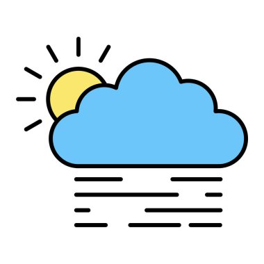 Bulut. Web simgesi basit illüstrasyon