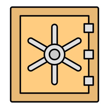 Güvenlik sistemi simgesi vektör illüstrasyonu