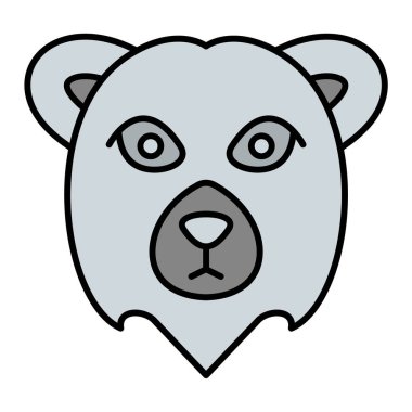 panda. Web simgesi basit illüstrasyon