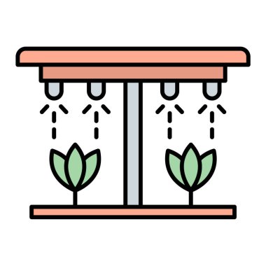 bitki simgesi vektörü. İnce çizgi işareti. izole edilmiş sınır sembolü çizimi