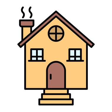 Ev. Web simgesi basit illüstrasyon