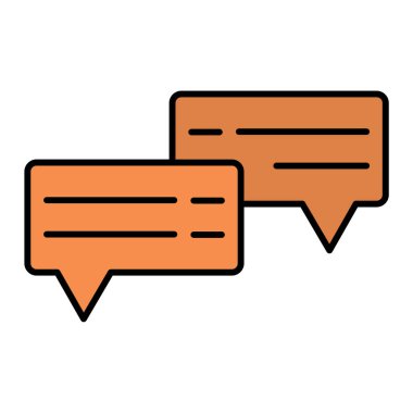 Sohbet mesajı vektör illüstrasyonu