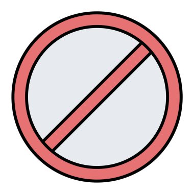 Dumanlı ikon vektör illüstrasyonu yok