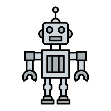 robot ikon vektör illüstrasyonu