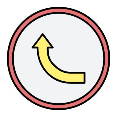 Ok işareti simgesi. yön sembolü  