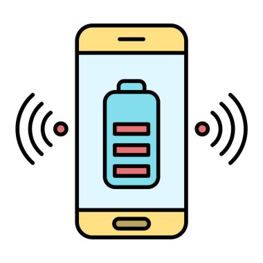 Cep telefonu simgesi vektör illüstrasyon tasarımlı akıllı telefon