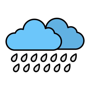 hava bulutları simge vektör illüstrasyon tasarımı