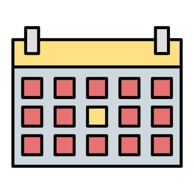 Takvim simgesi vektör illüstrasyonu