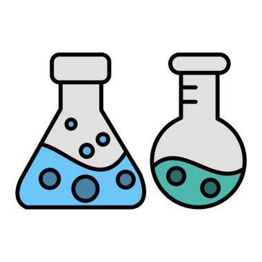Bilim ve kimya vektörü illüstrasyonu