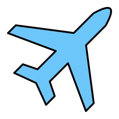 uçak ikonu vektör illüstrasyonu