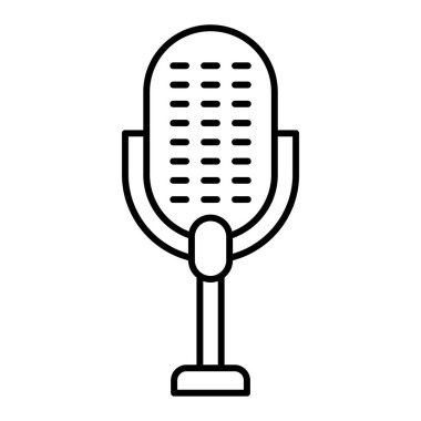 mikrofon simgesi vektör illüstrasyonu