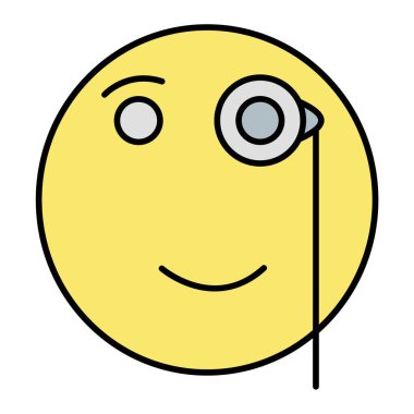 Gülümseme ifadesi vektör illüstrasyonlu mutlu yüz