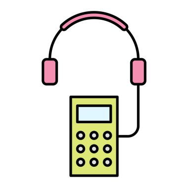 Bir müzik çalar simgesinin vektör illüstrasyonu