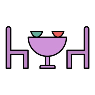 Restoran simgesi vektör illüstrasyonu