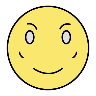 gülen yüz simgesi ikon vektör illüstrasyon tasarımı