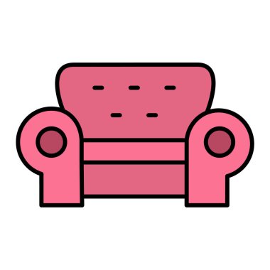 kanepe ikonu vektör illüstrasyonu