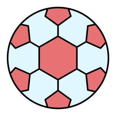 futbol topu ikonu vektör illüstrasyon grafik tasarımı