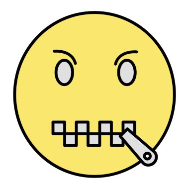 üzgün yüz simgesi ikon vektör illüstrasyon tasarımı