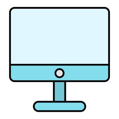 Bilgisayar monitörü simgesi. vektör illüstrasyonu