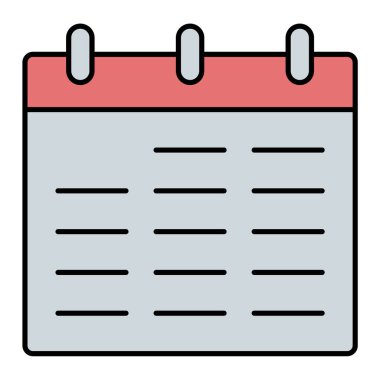 Takvim simgesi vektör illüstrasyonu